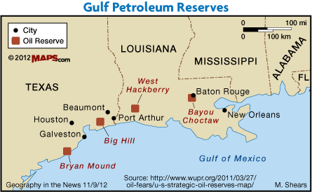 Lousiana Gulf Petroleum Reserves